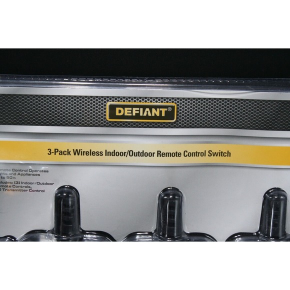 NEW Defiant 3-Pack Wireless‎ Indoor/Outdoor Remote Control Switch - Picture 2 of 9